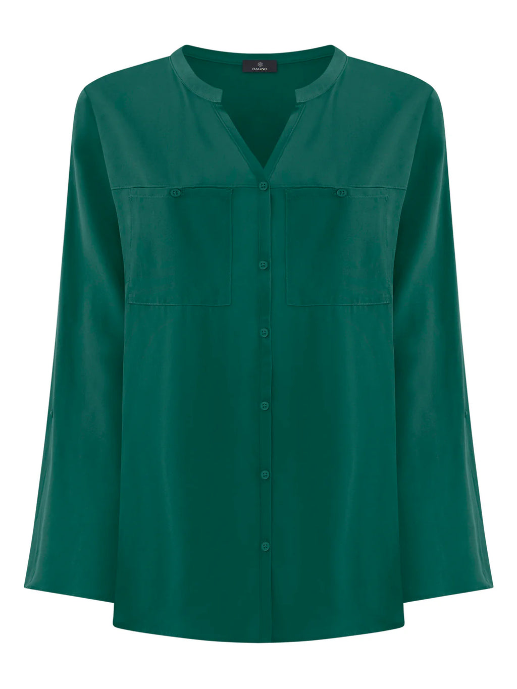 Camicia coreana basica in viscosa DM64SI - RAGNO - Ragno - shopTSa