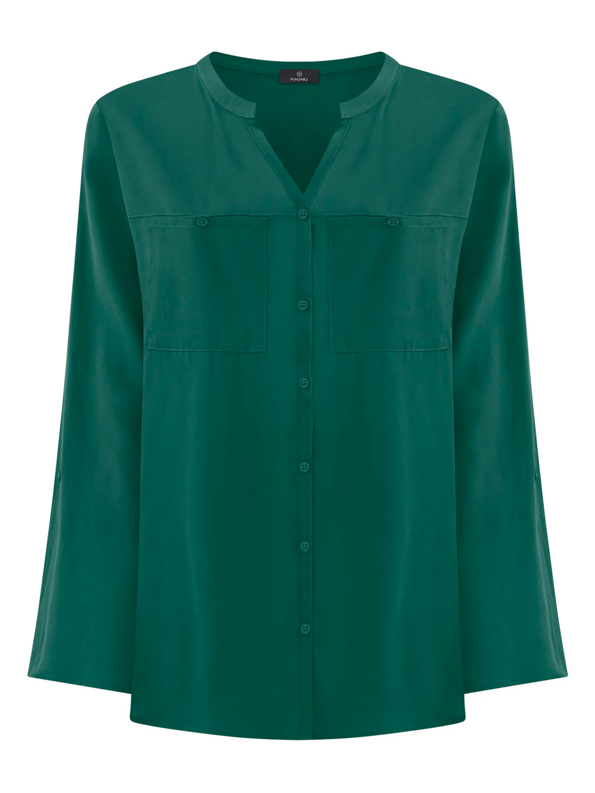 Camicia coreana basica in viscosa DM64SI - RAGNO