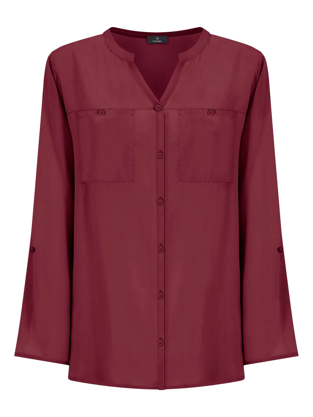 Camicia coreana basica in viscosa DM64SI - RAGNO - Ragno - shopTSa