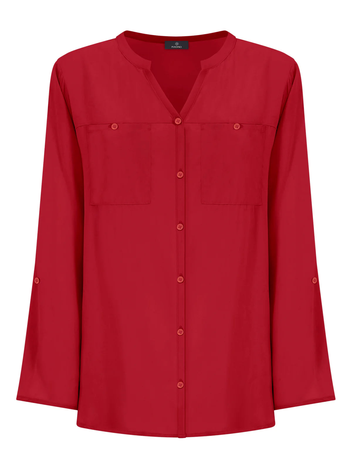 Camicia coreana basica in viscosa DM64SI - RAGNO