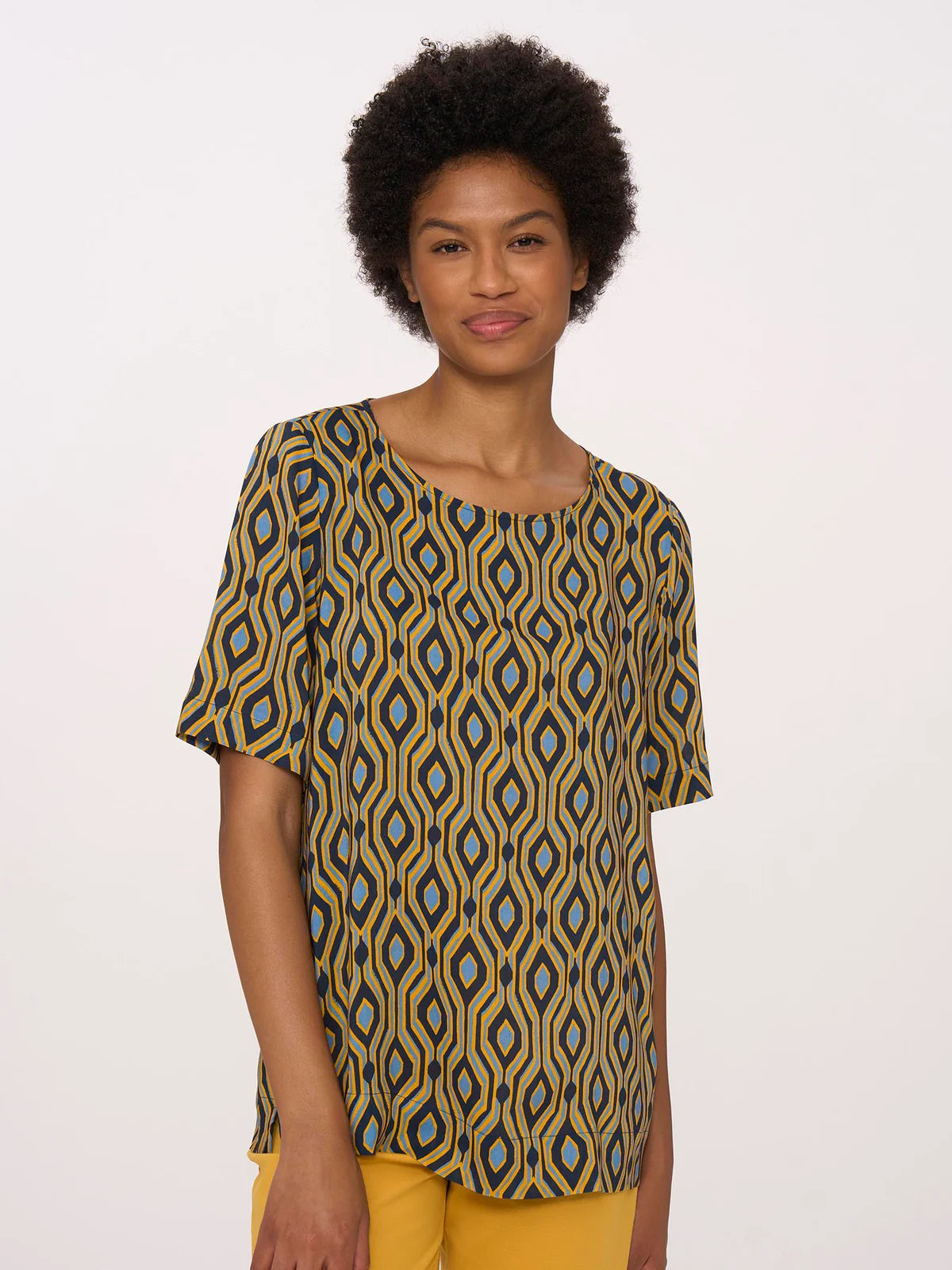 Blusa mezza manica in viscosa Dm84s7 - RAGNO