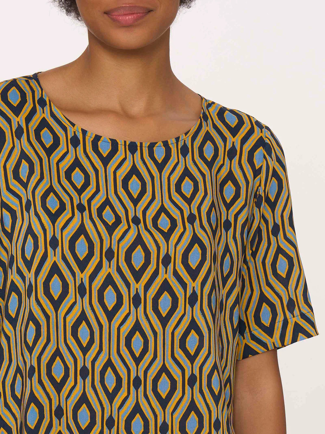 Blusa mezza manica in viscosa Dm84s7 - RAGNO