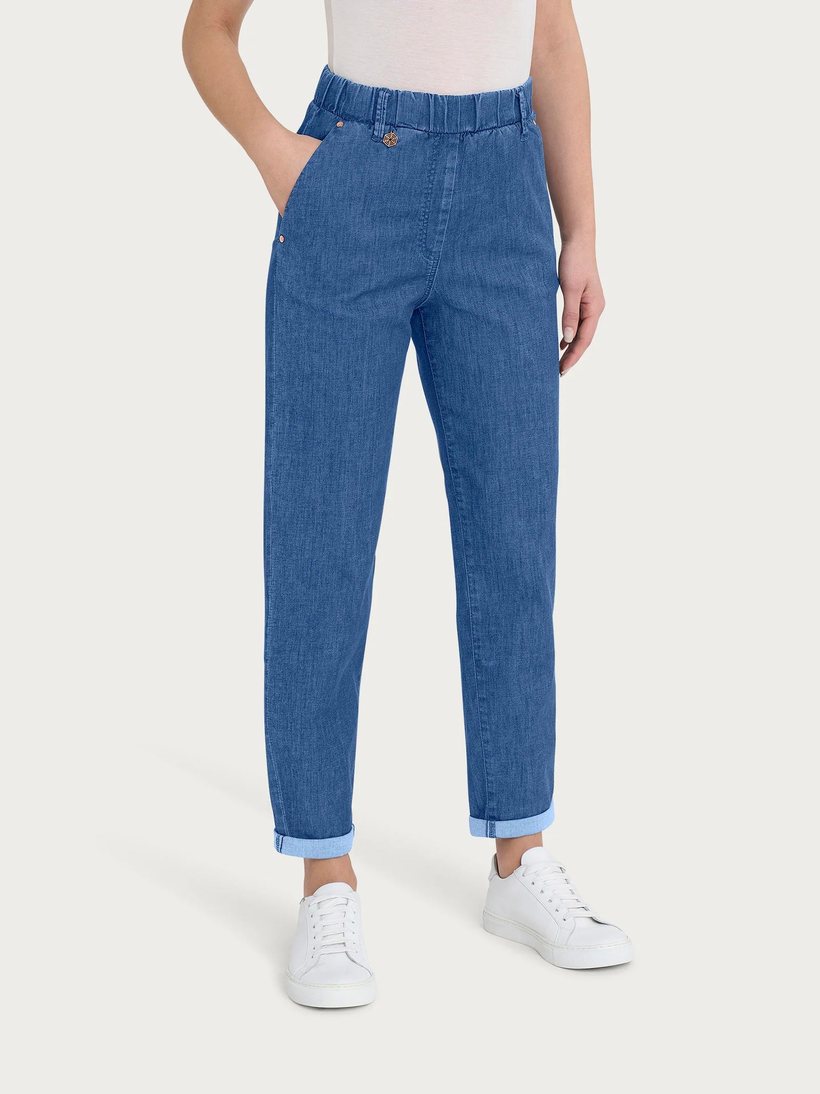Jeans carrot in denim elasticizzato - Ragno - shopTSa