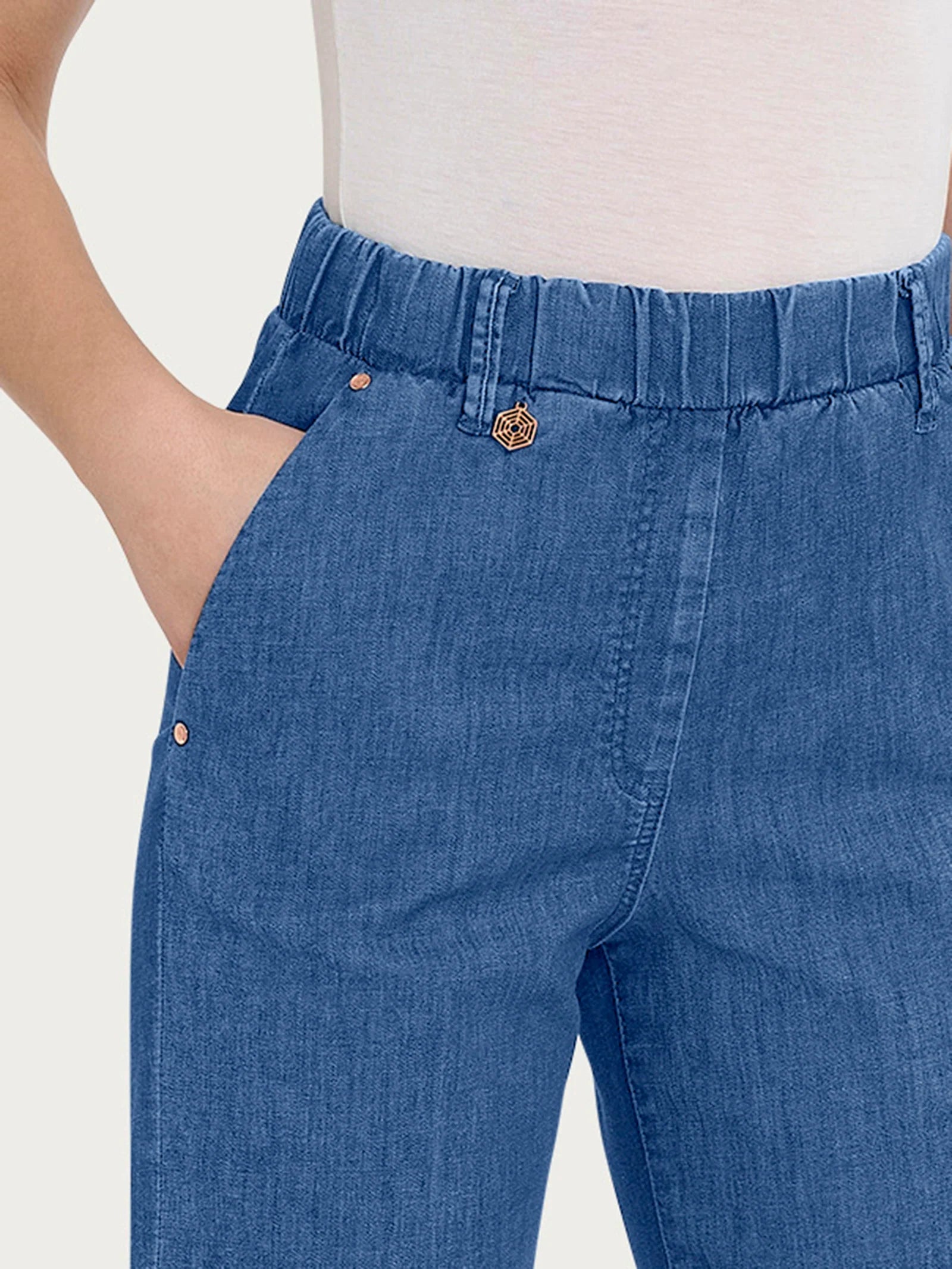 Jeans carrot in denim elasticizzato - Ragno - shopTSa