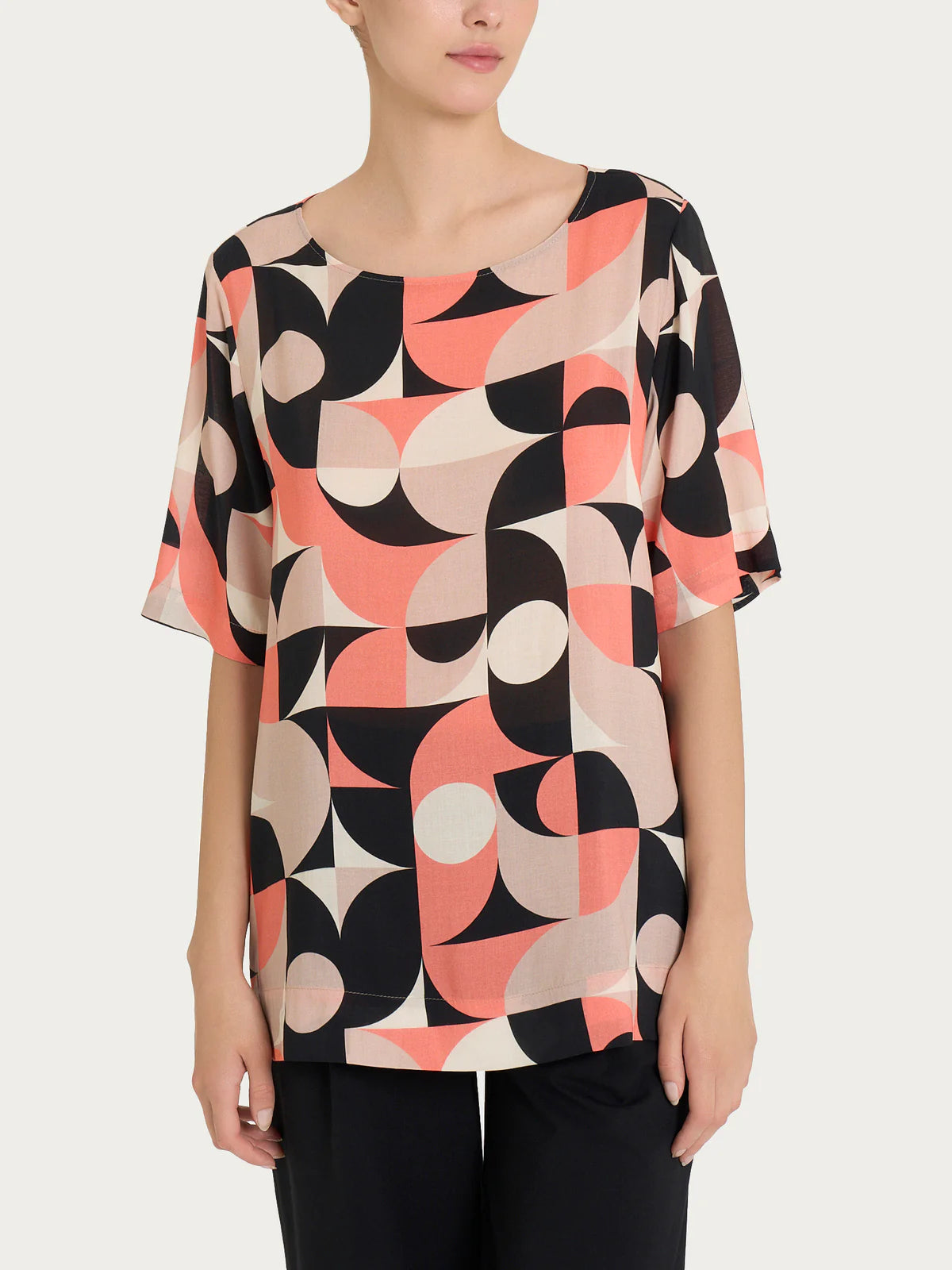 Blusa in eco seta DQ27S7 - Ragno - shopTSa