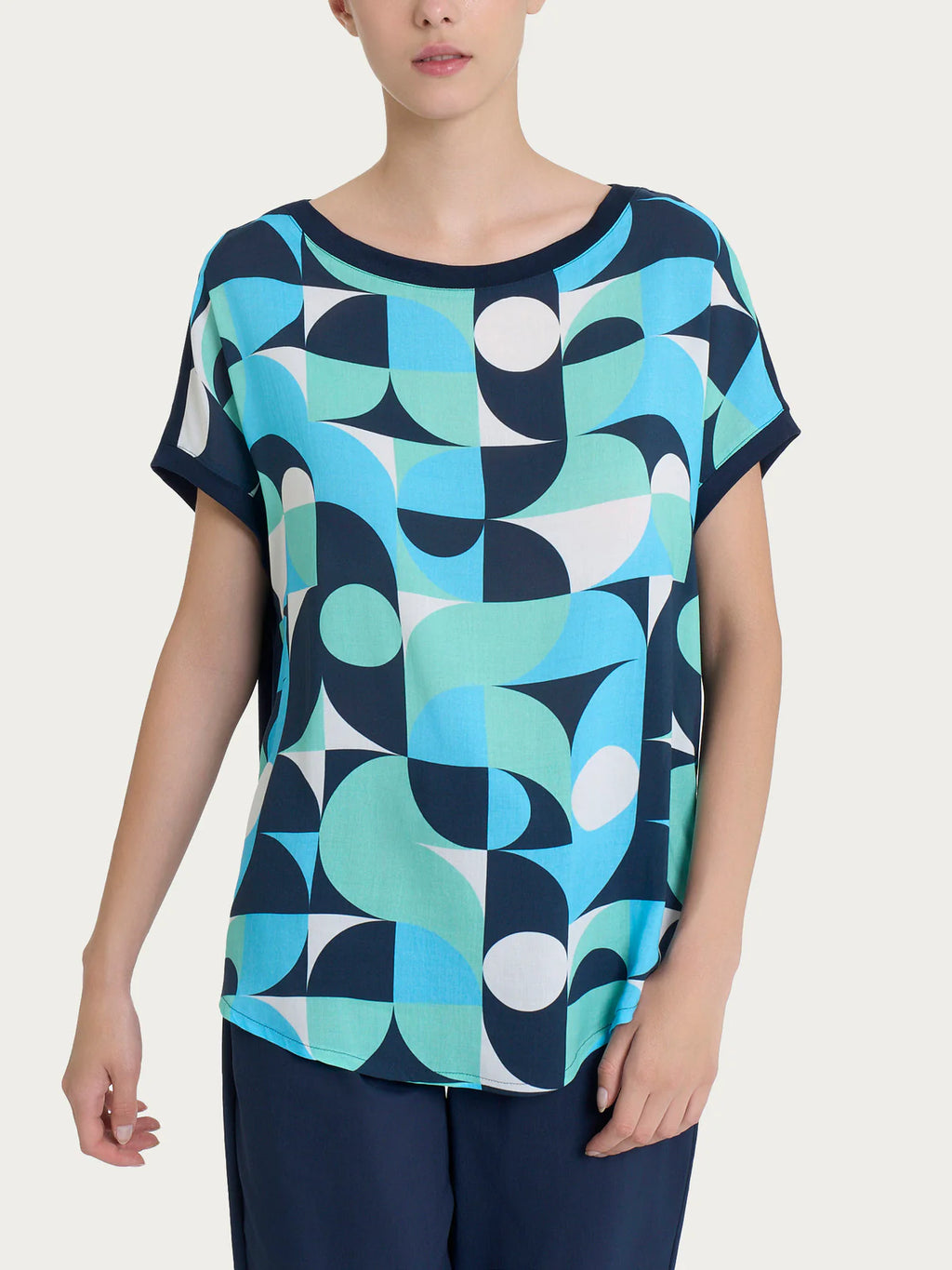 Maglietta geometrica manica corta DQ34TX - Ragno - shopTSa