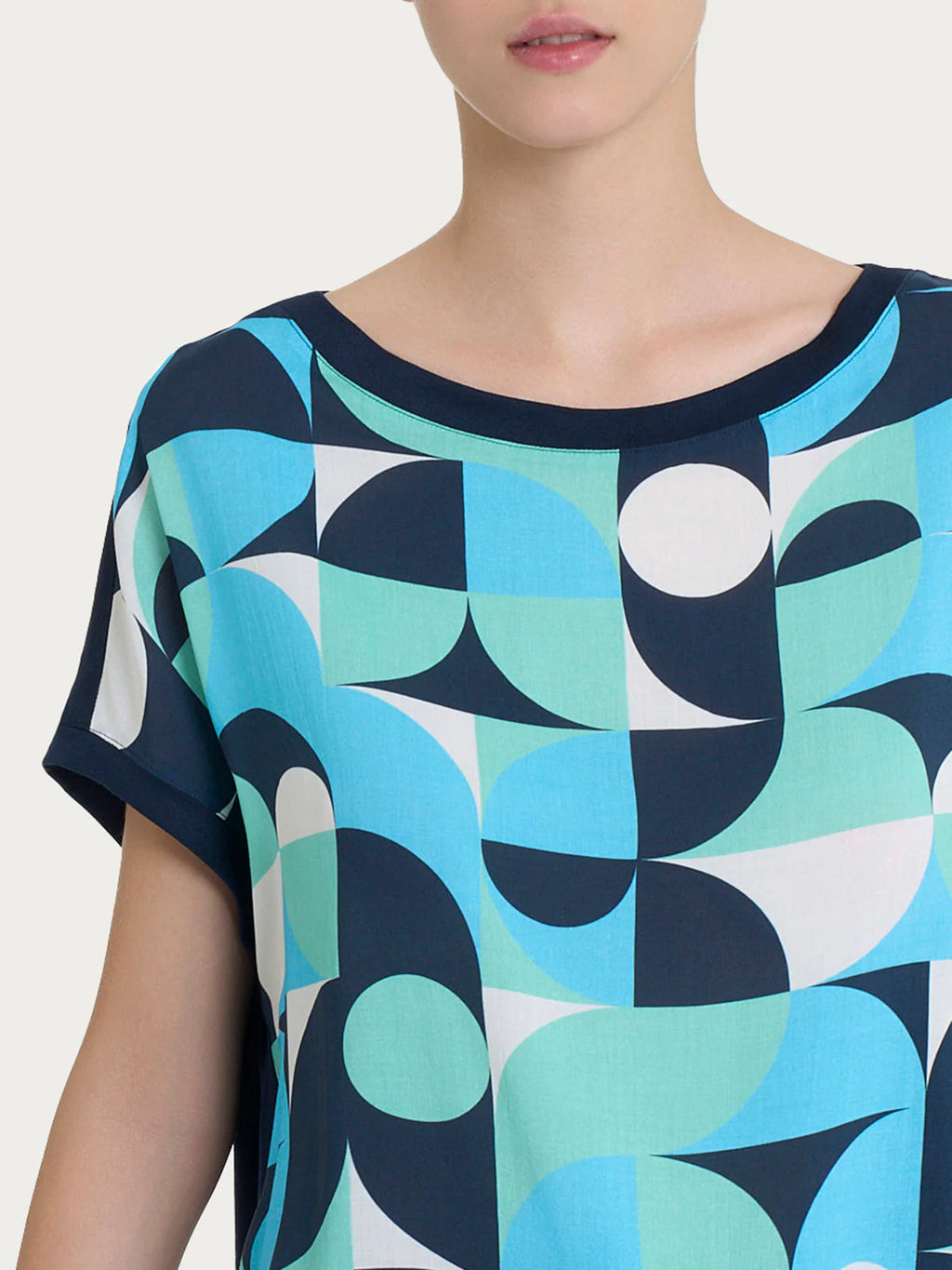 Maglietta geometrica manica corta DQ34TX - Ragno - shopTSa