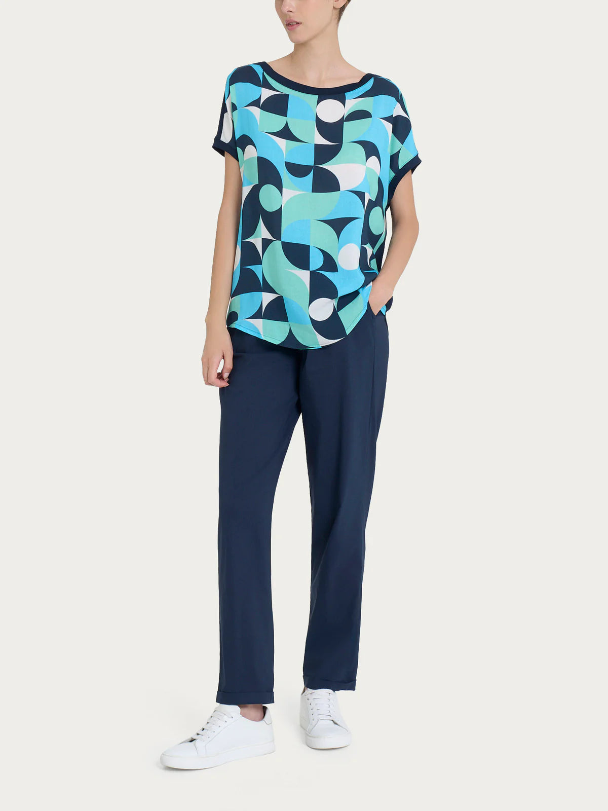 Maglietta geometrica manica corta DQ34TX - Ragno - shopTSa