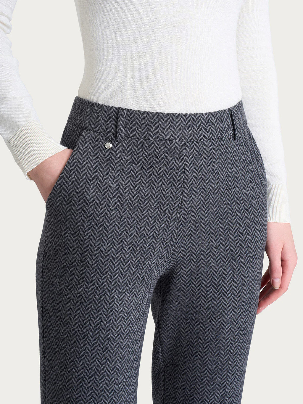 Pantalone dritto a fantasia DR38PP