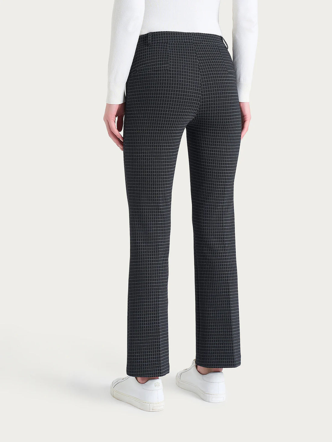 Pantalone flare a quadretti DR51PM