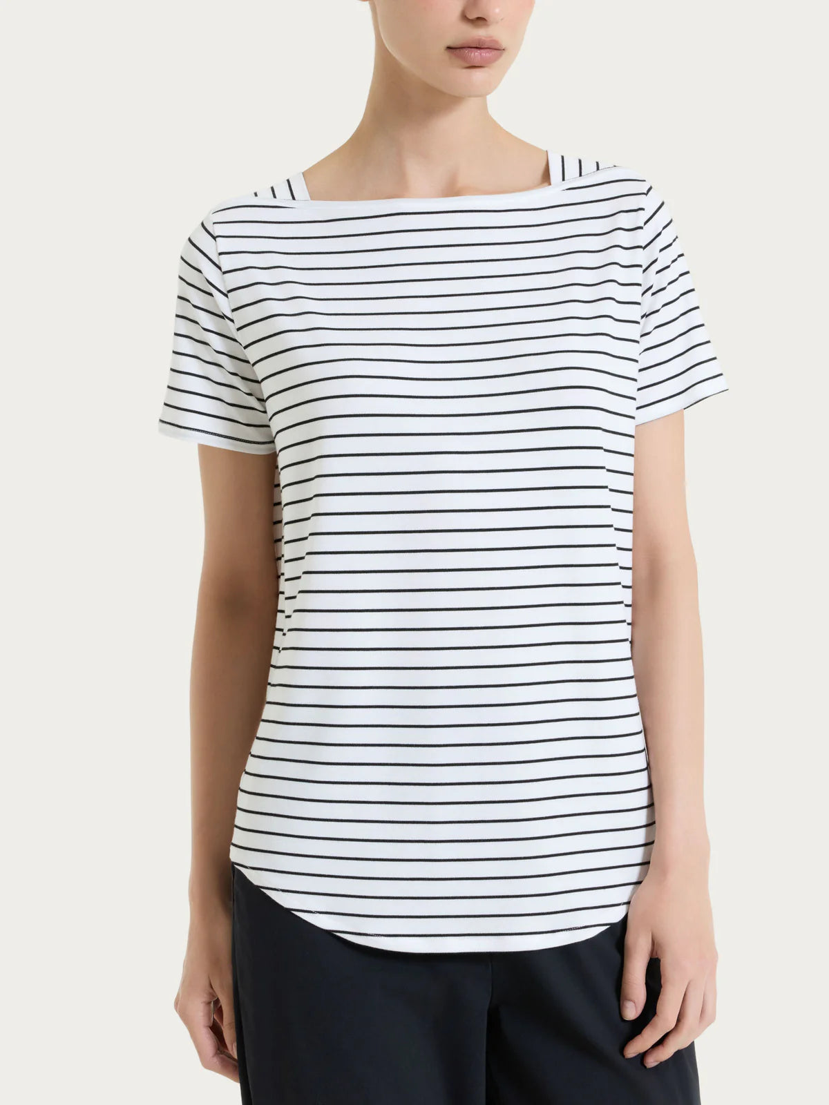 T-shirt righe leggera DT05TB - Ragno - shopTSa
