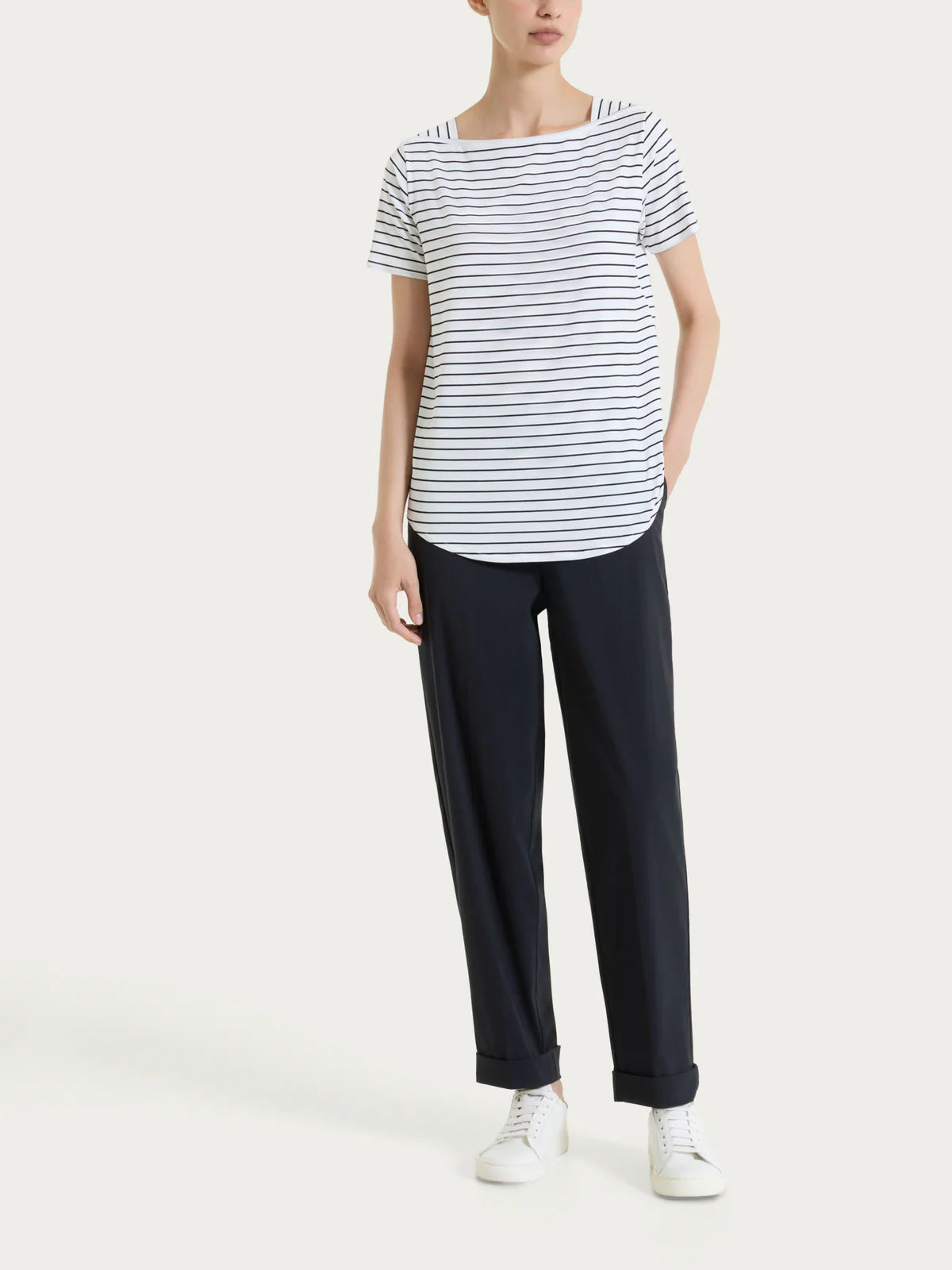 T-shirt righe leggera DT05TB - Ragno - shopTSa