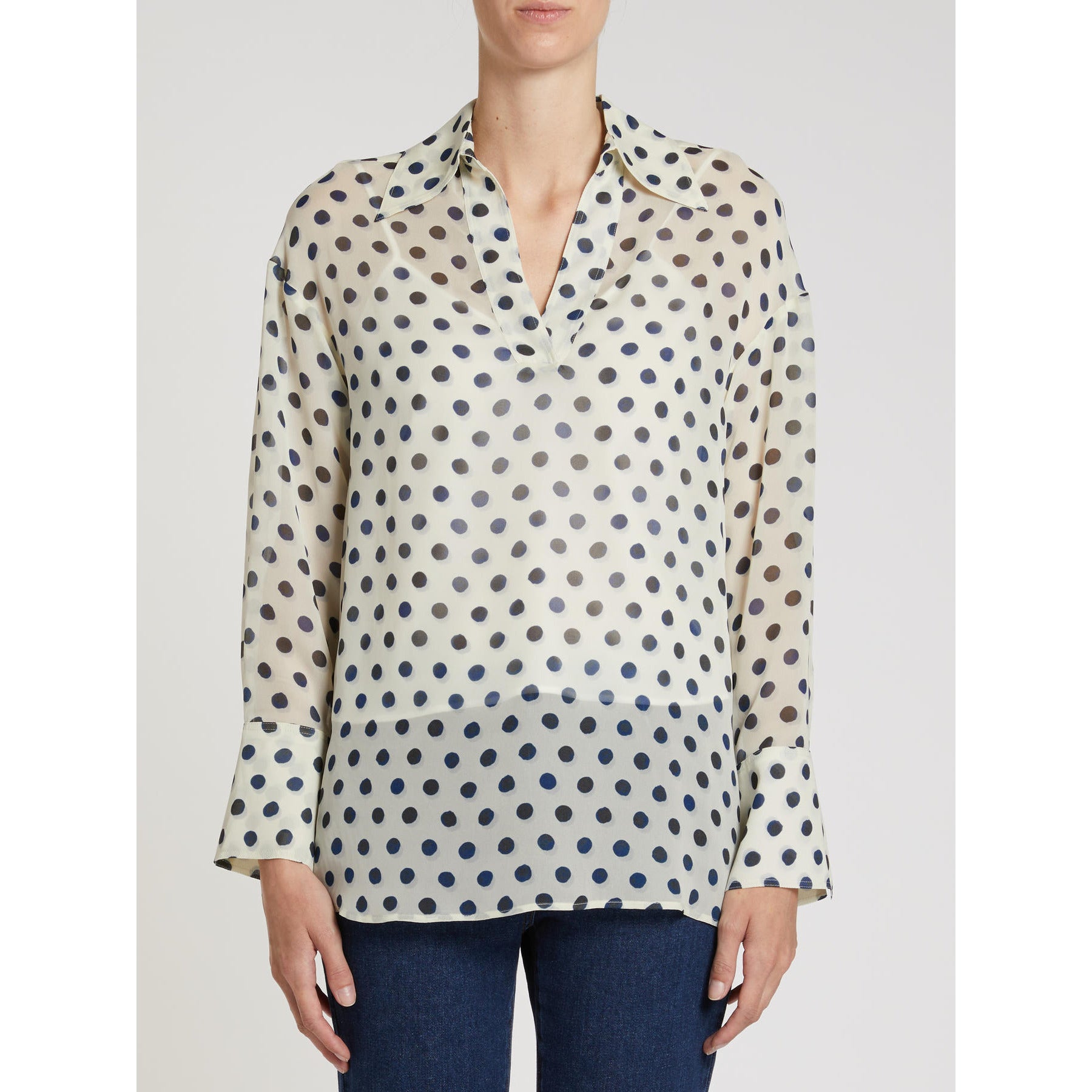 Camicia a polo in georgette PBBEGREGE - Penny Black - shopTSa