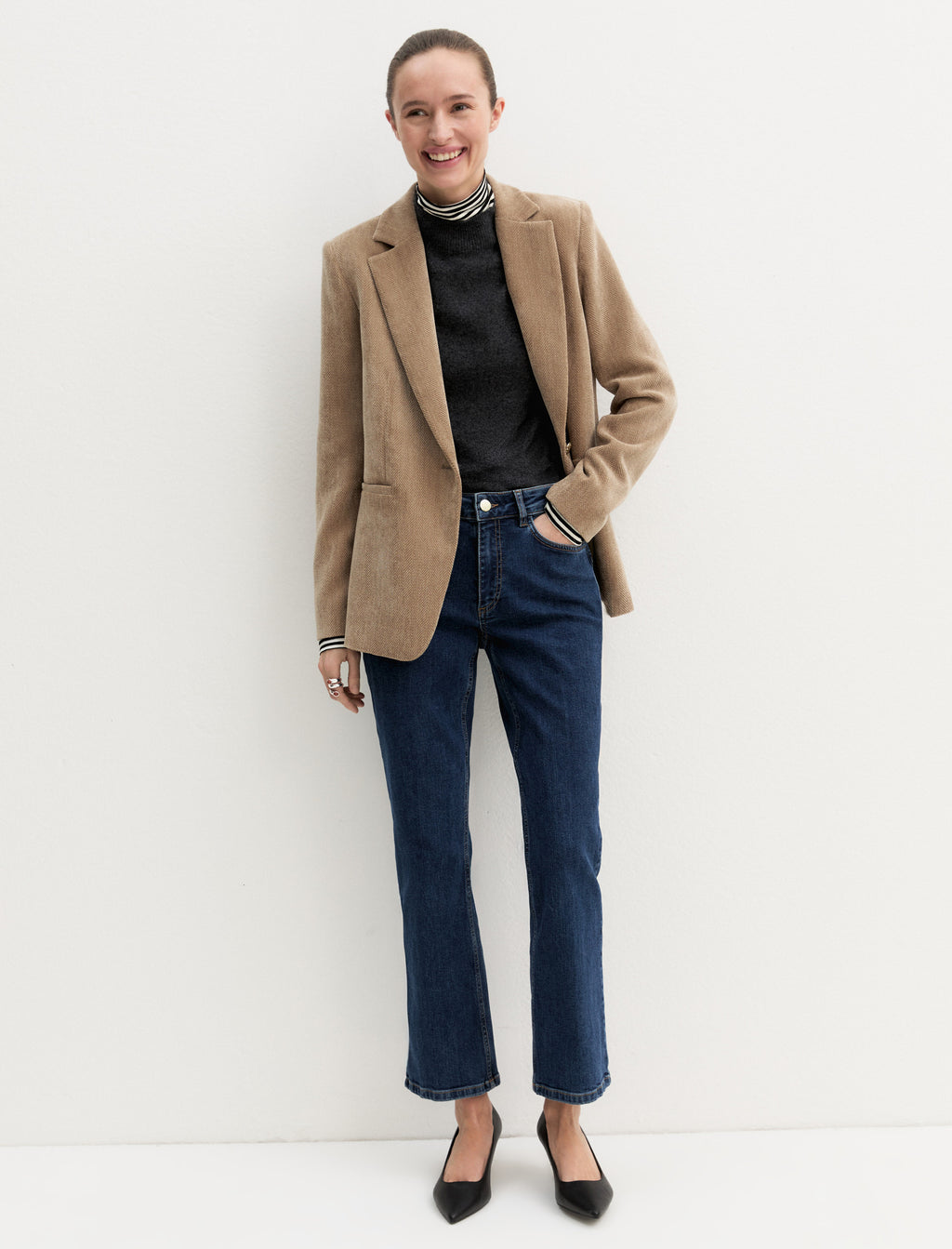 Jeans slim flare in denim stretch EMMSLIMFLARE