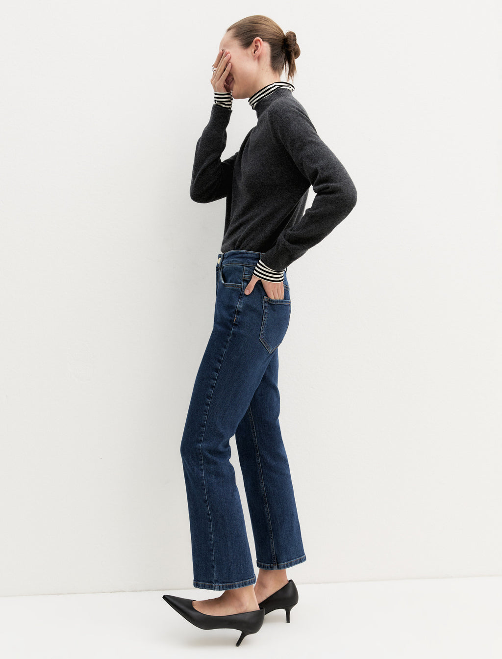 Jeans slim flare in denim stretch EMMSLIMFLARE