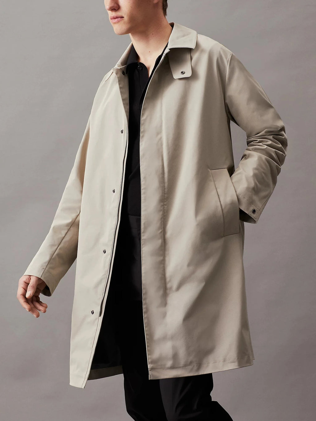 Cappotto impermeabile in twill