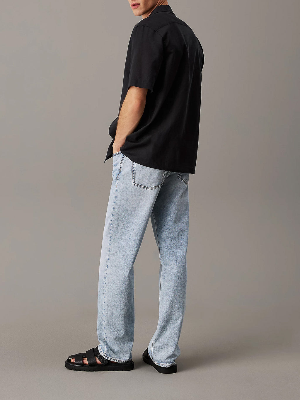 Camicia colletto cubano lino e cotone