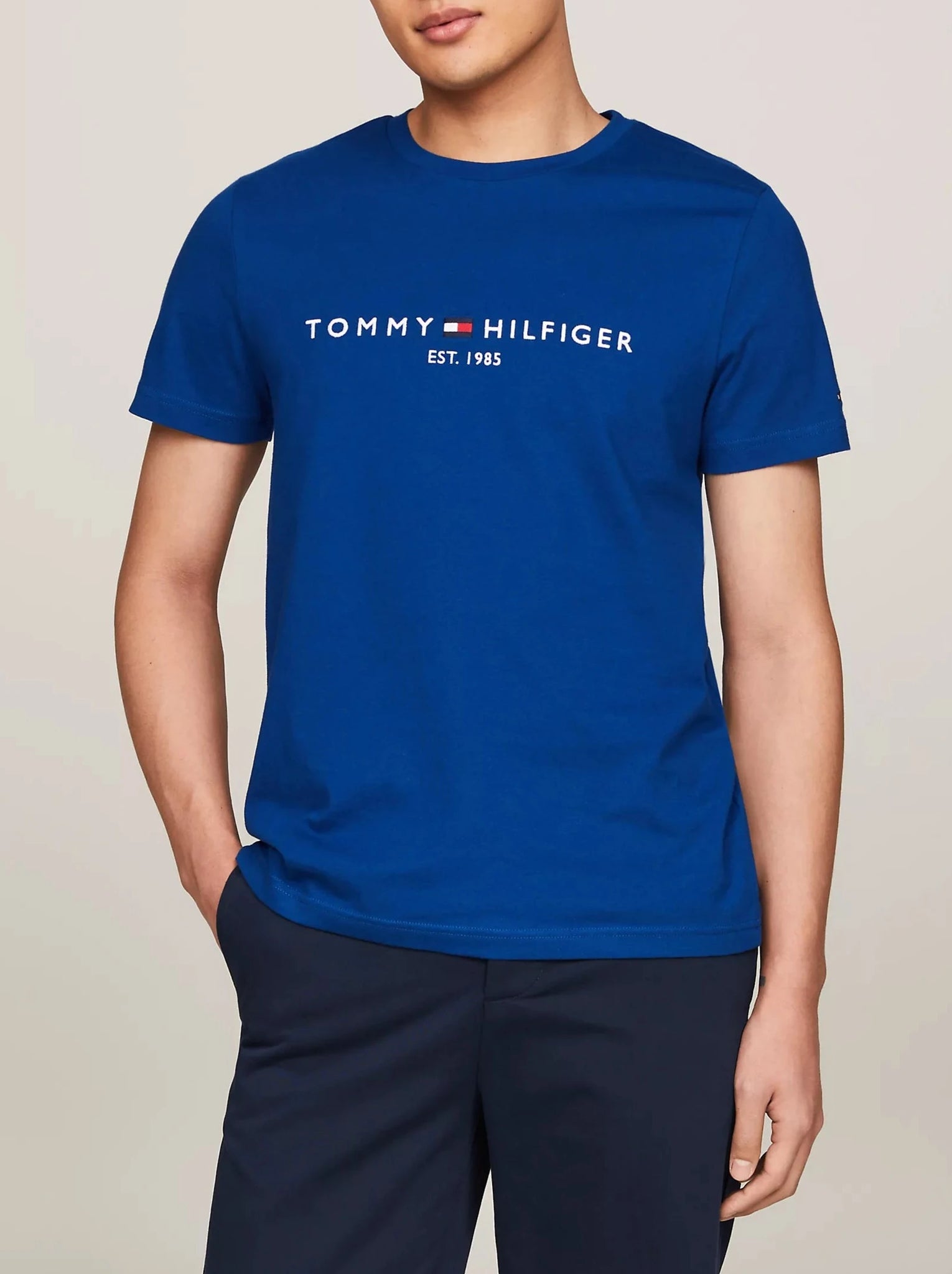 T-shirt Slim Fit ricamo Tommy Hilfiger