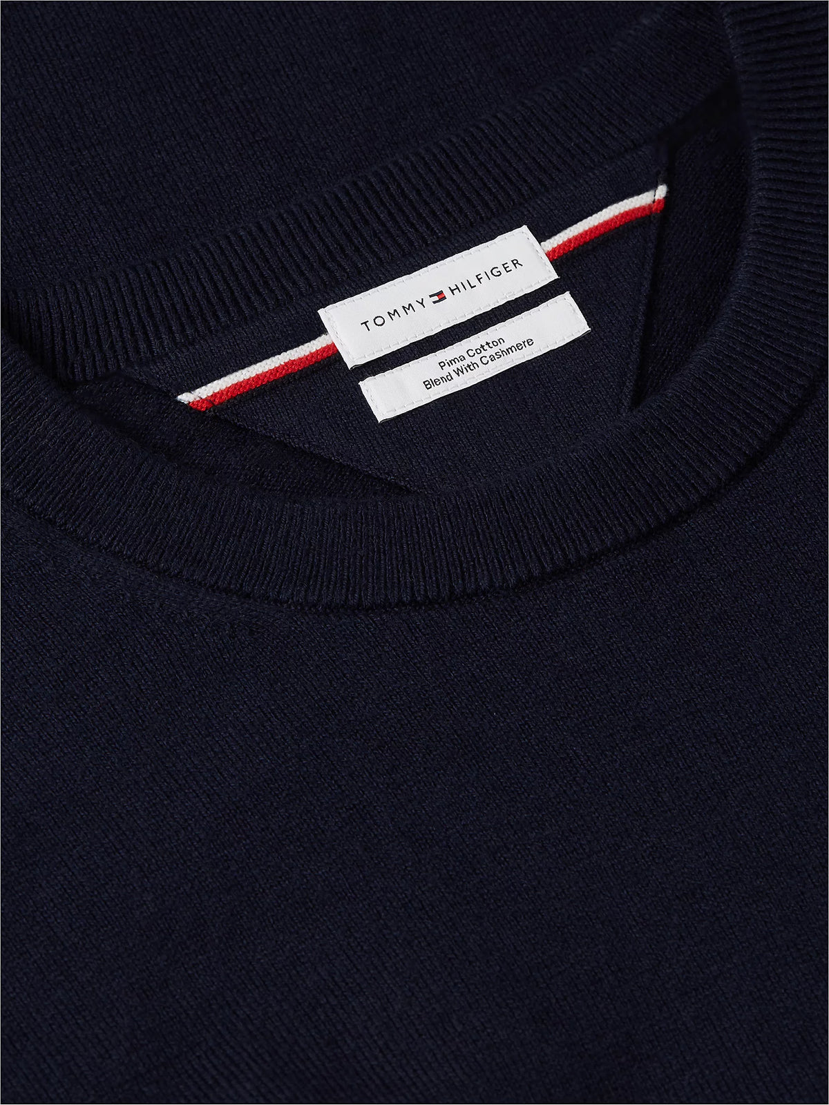 Pullover girocollo cotone Pima cashmere Tommy Hilfiger