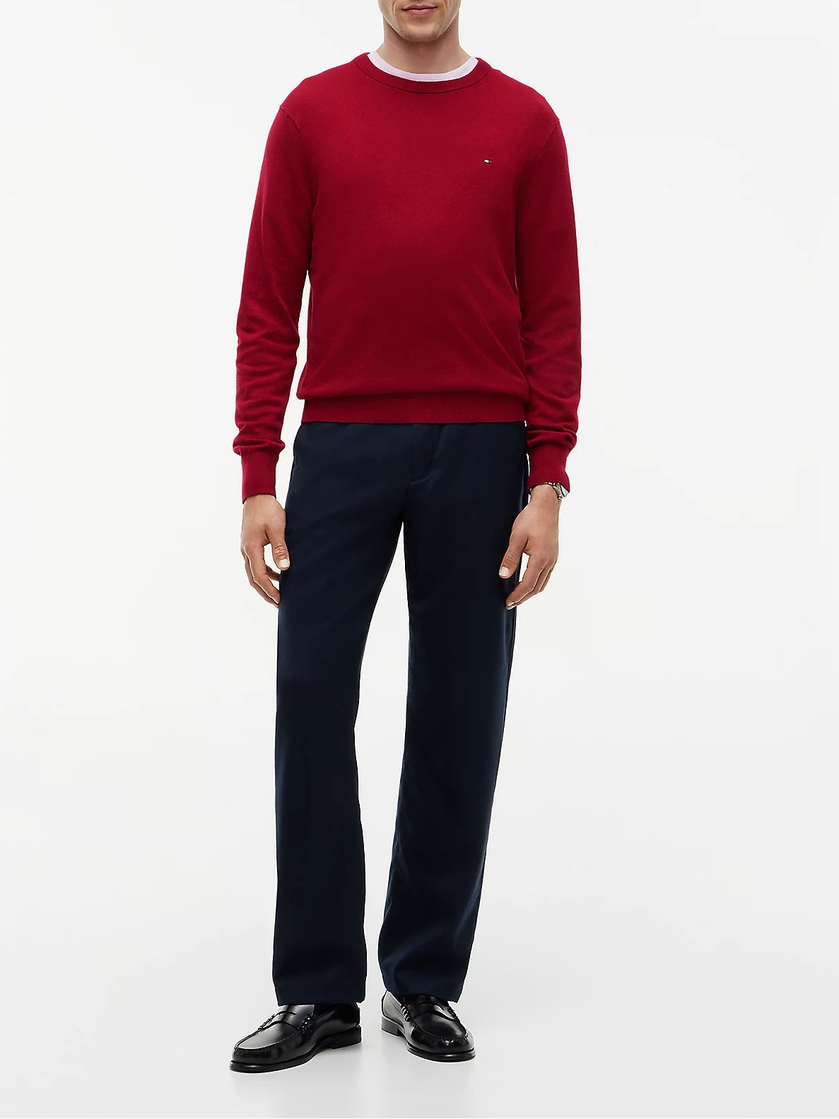 Pullover girocollo cotone Pima cashmere Tommy Hilfiger