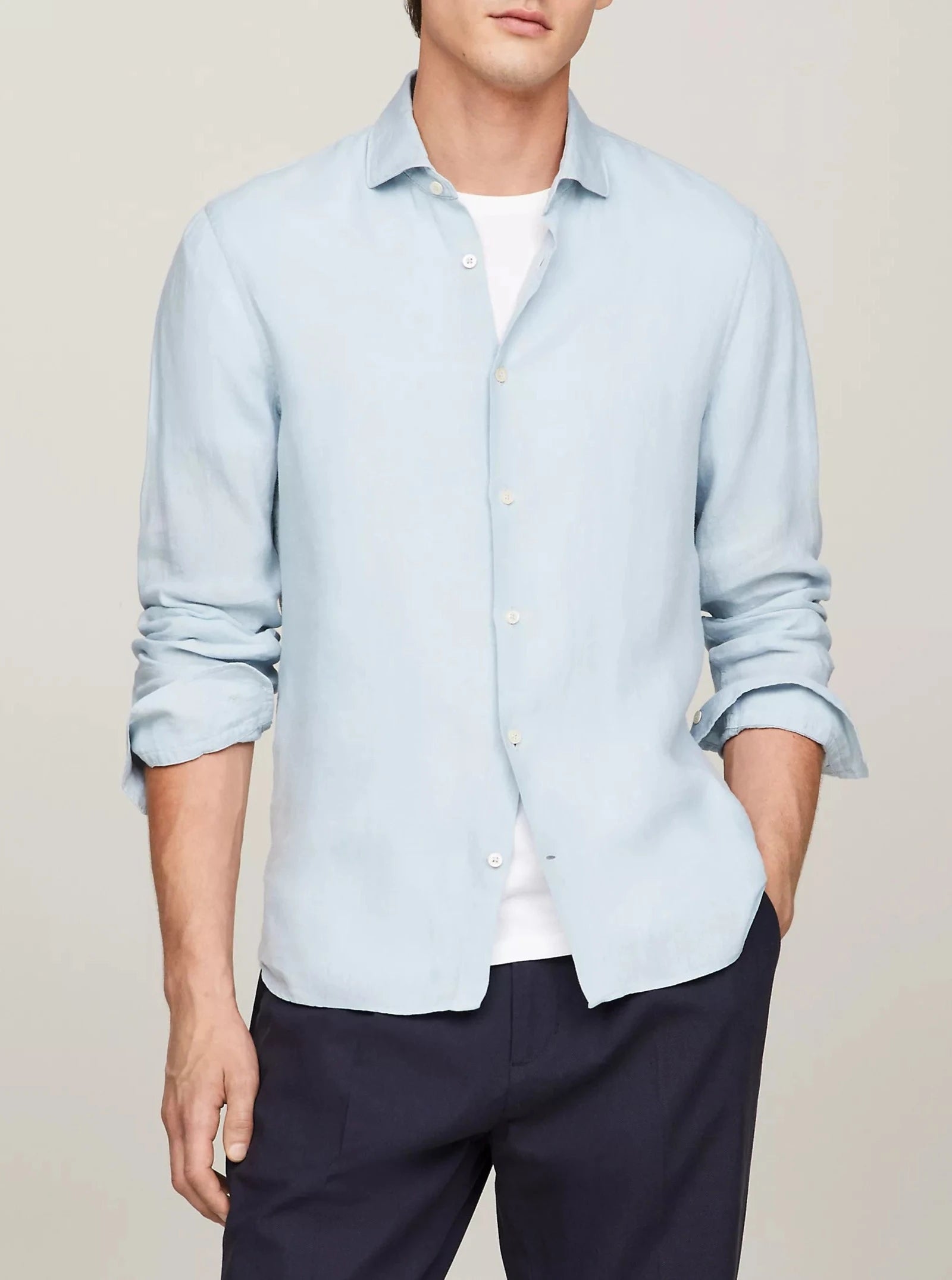 Camicia in Lino Slim Fit - Tommy Hilfiger - Tommy Hilfiger - shopTSa