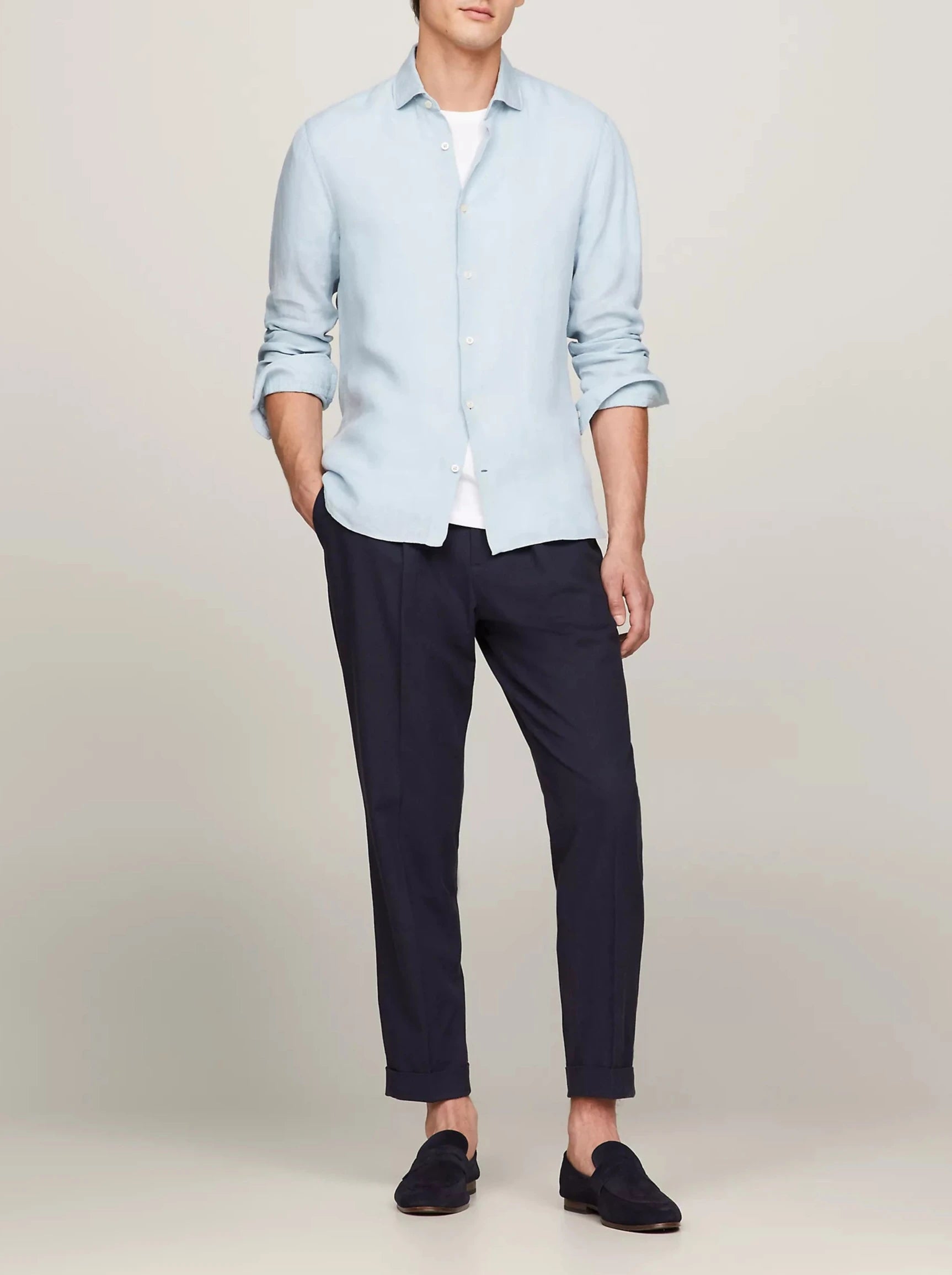 Camicia in Lino Slim Fit - Tommy Hilfiger - Tommy Hilfiger - shopTSa