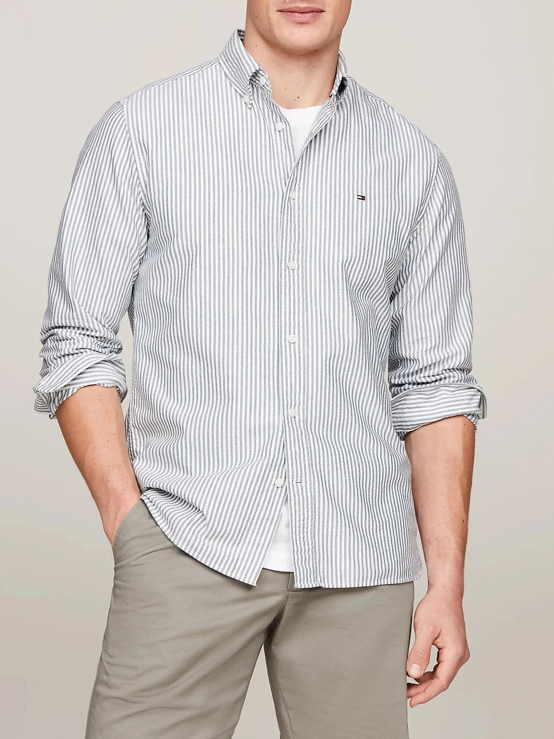 Camicia a righe in cotone oxford - Tommy Hilfiger - shopTSa