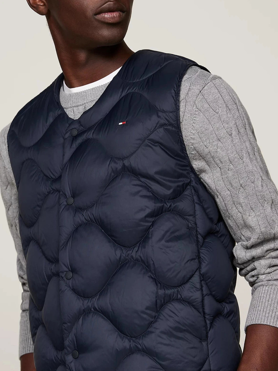 Gilet piumino smanicato trapuntato