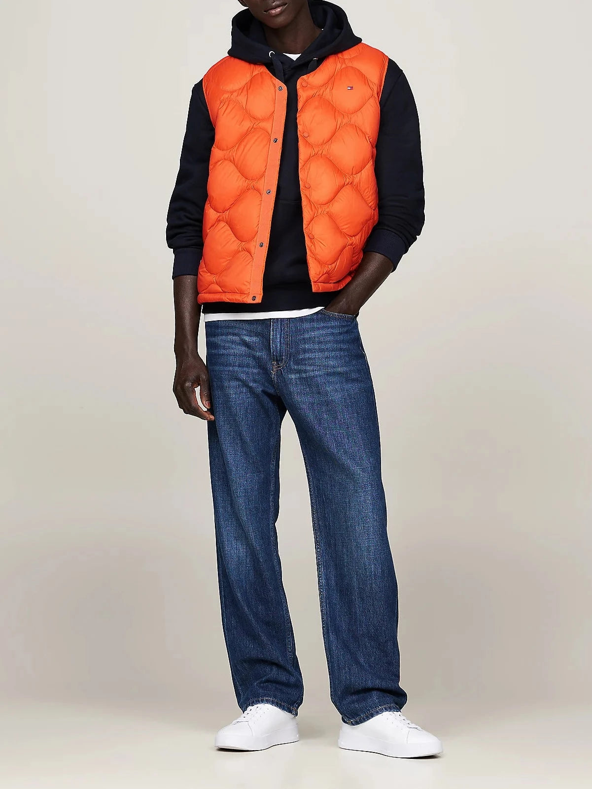 Gilet piumino smanicato trapuntato