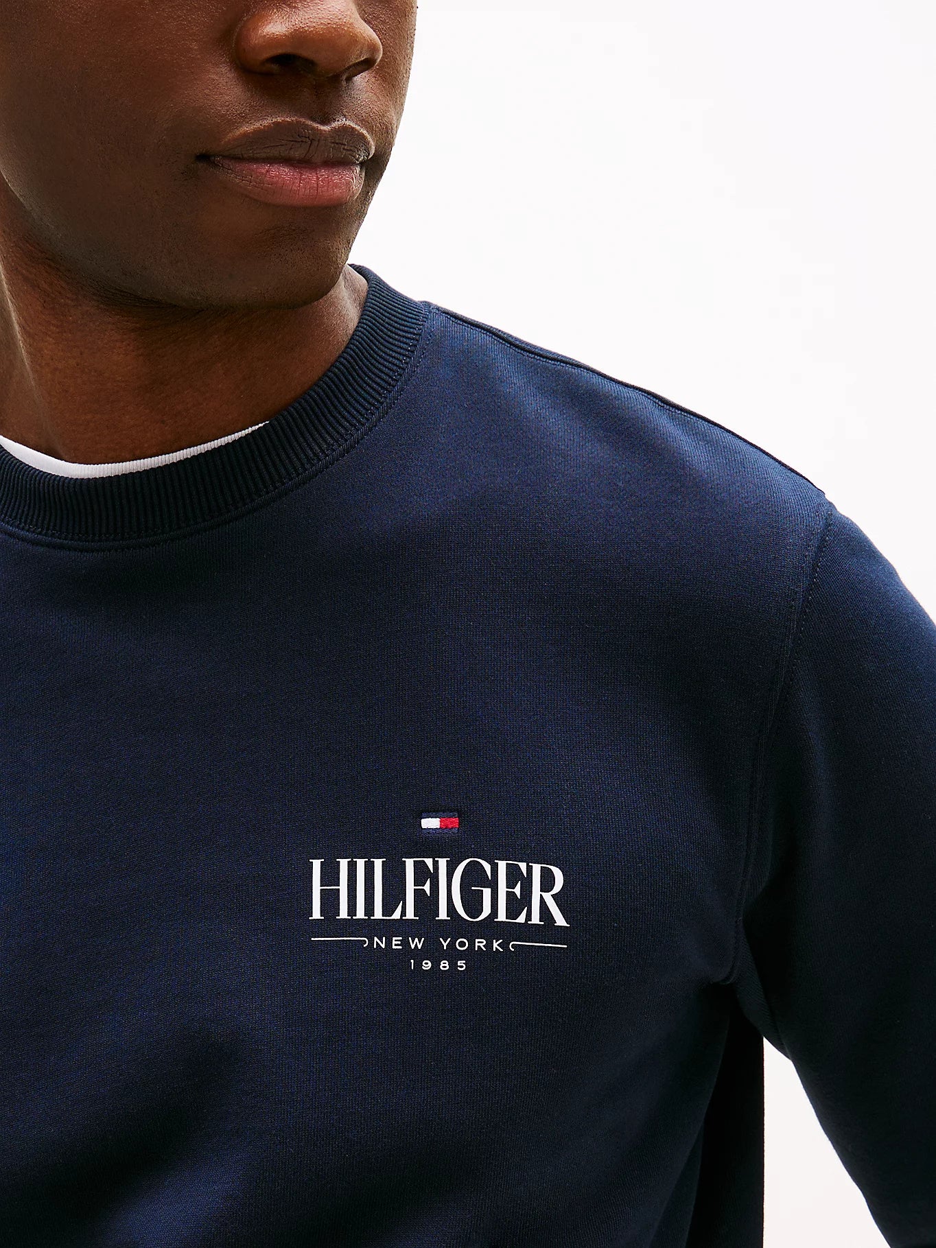 Felpa girocollo blu 39376