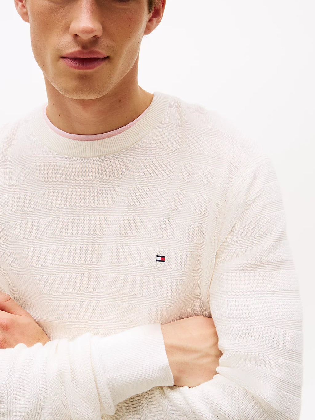 Maglione cotone riga filato