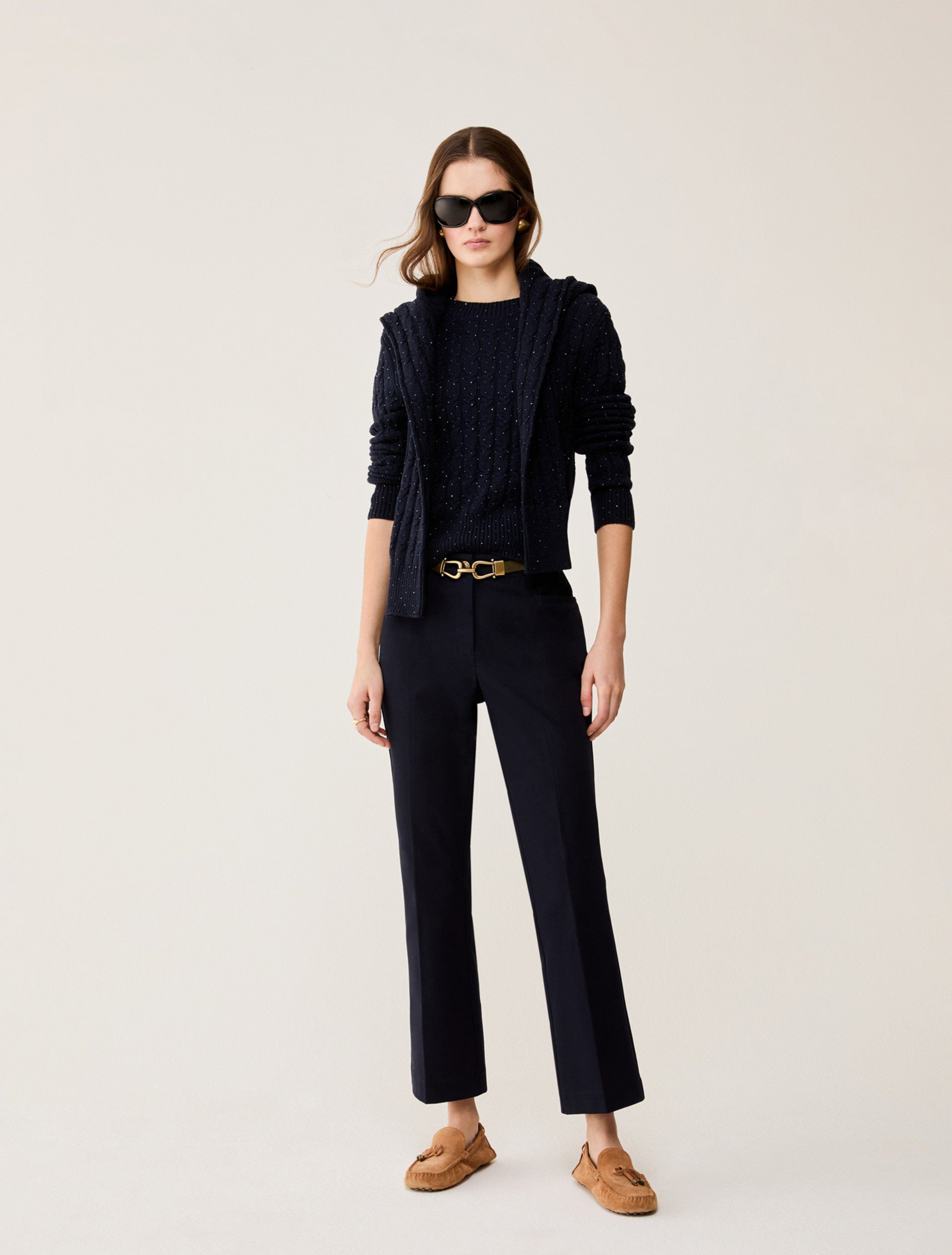 Pantalone flare in twill stretch - PBBFLARE