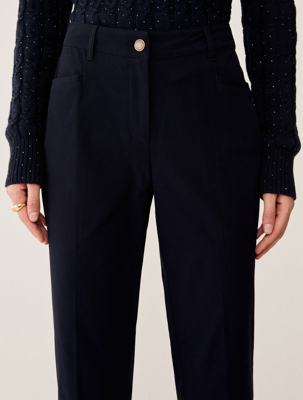 Pantalone flare in twill stretch - PBBFLARE