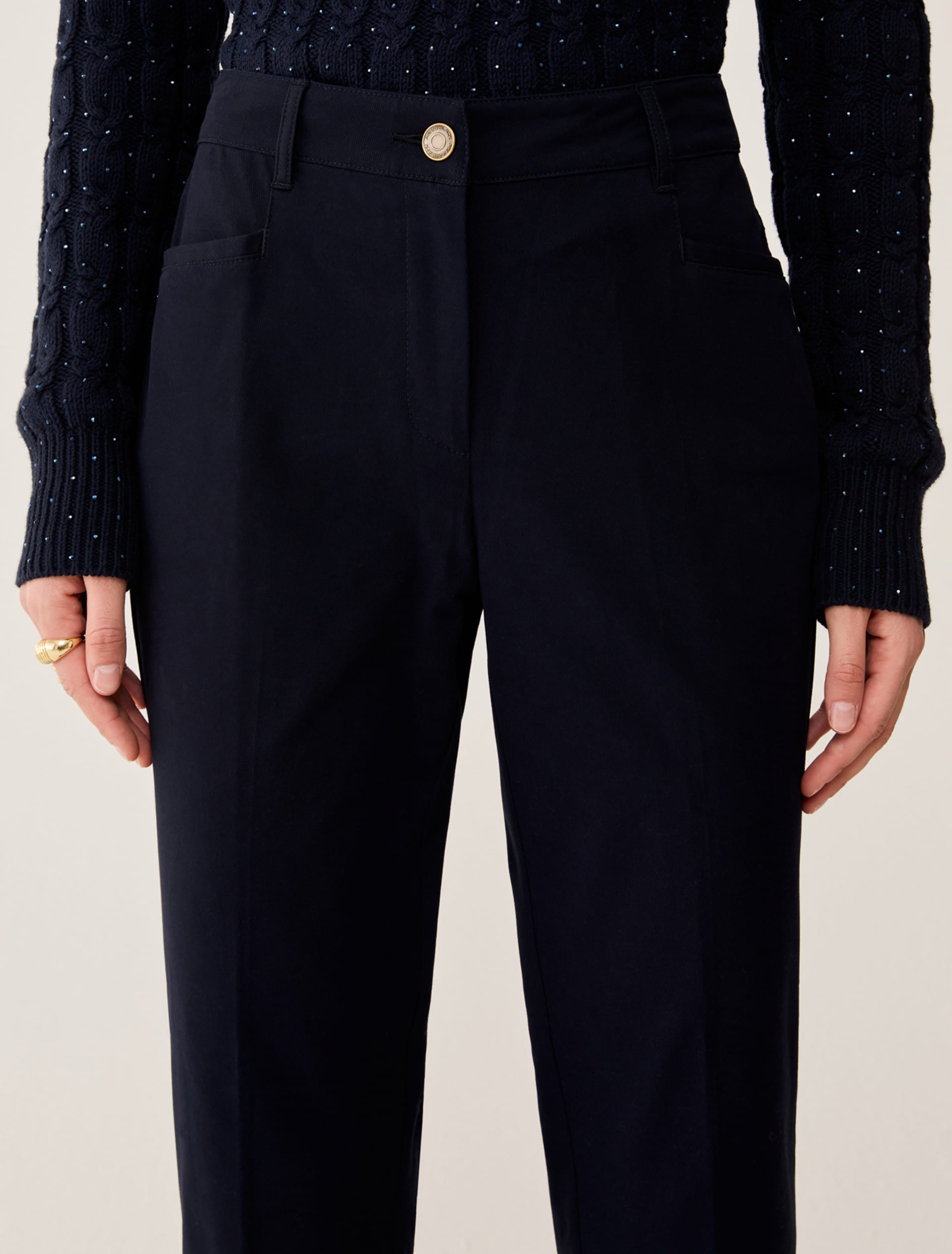 Pantalone flare in twill stretch - PBBFLARE
