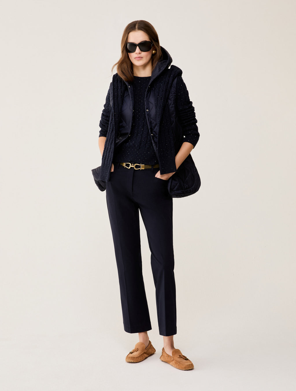 Pantalone flare in twill stretch - PBBFLARE