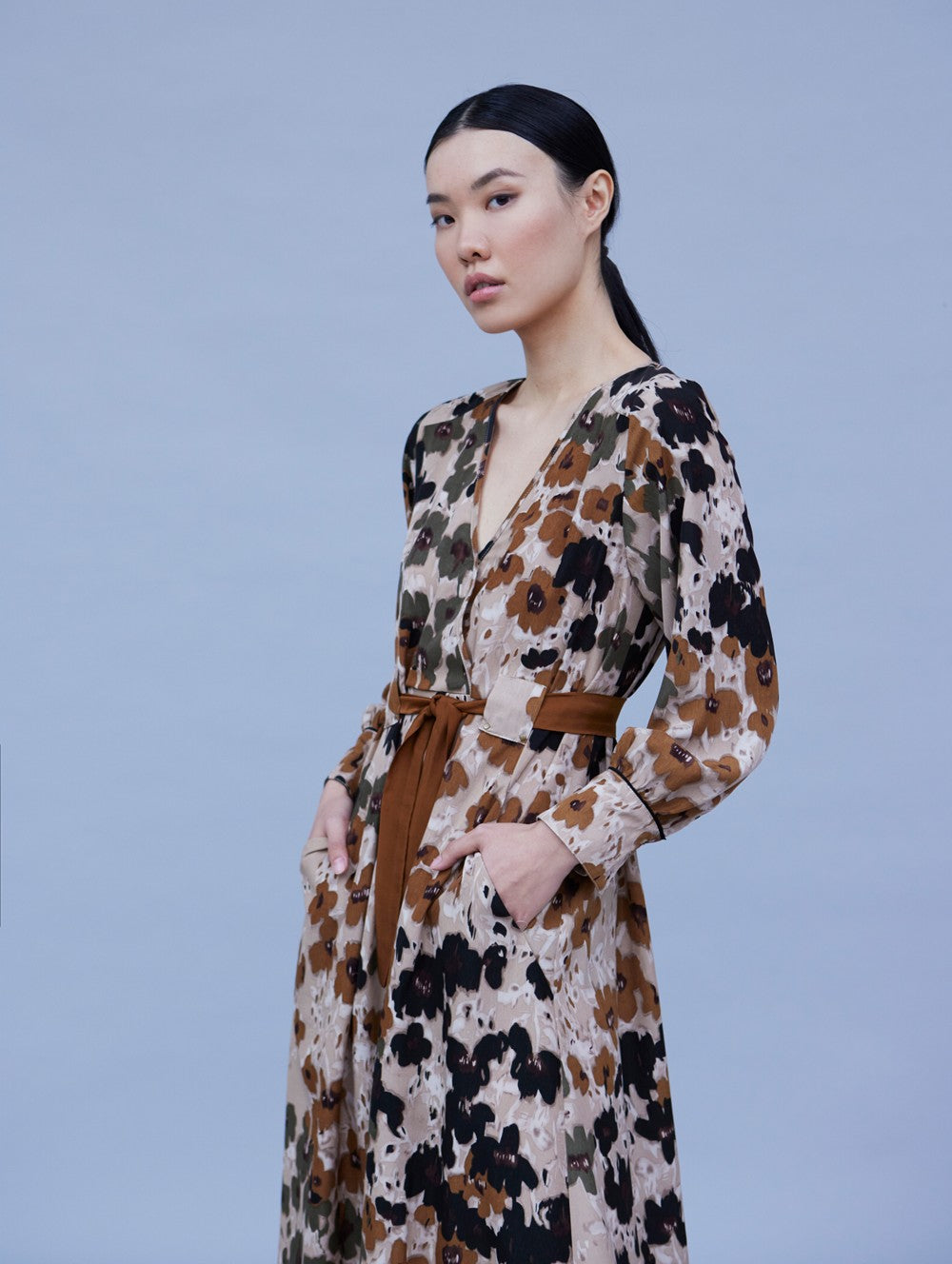 Natural patterned dress - Skatie