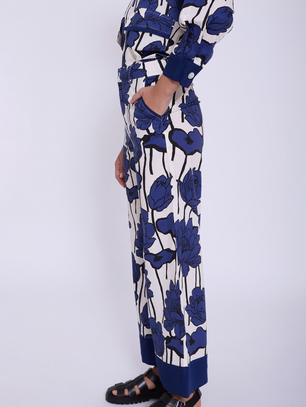 Pantalone dritto a fantasia S05p125