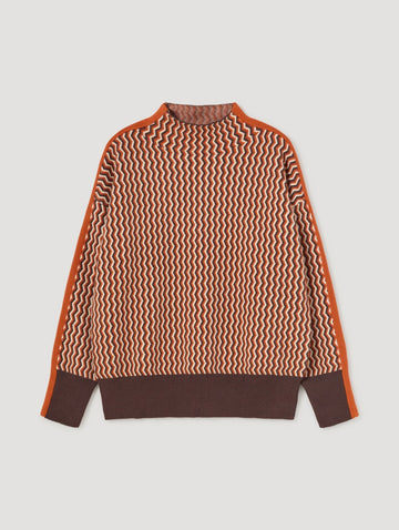 Orange jacquard sweater - Skatie