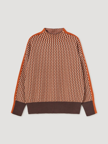 Maglia jaquard arancio - Skatie