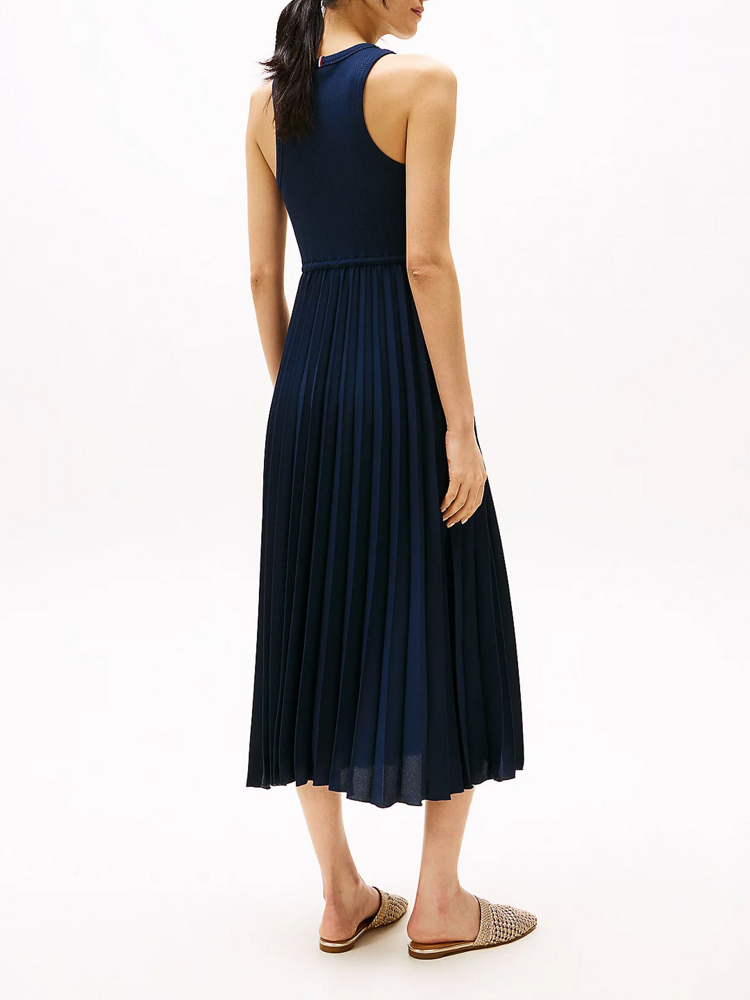 Vestito midi plissettato blu - Tommy Hilfiger - shopTSa