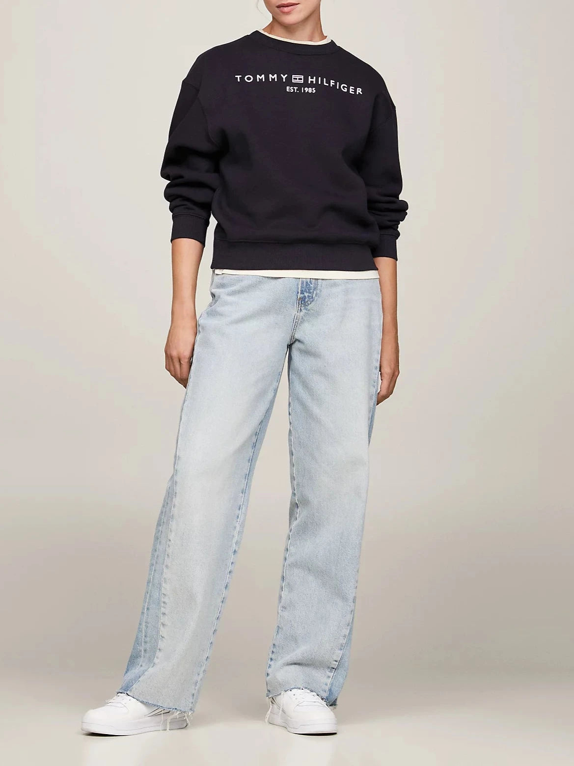 Felpa girocollo logo TH fleece