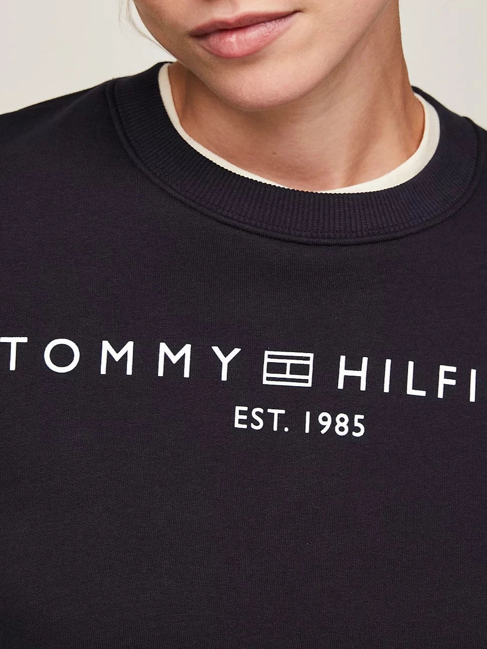 Felpa girocollo logo TH fleece