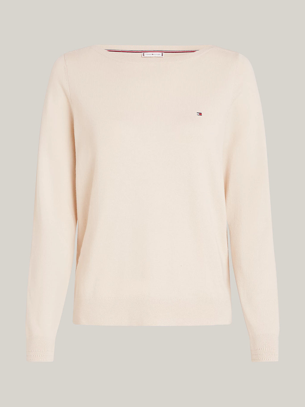 Pullover in cotone scollo a barca