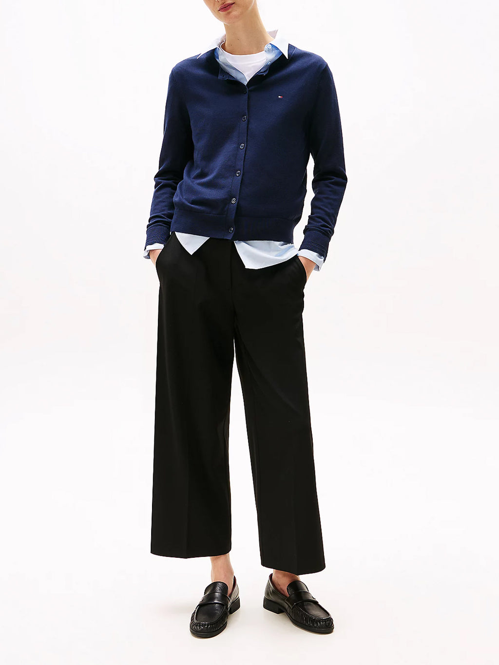 Cardigan in jersey con bottoni - Tommy Hilfiger - shopTSa