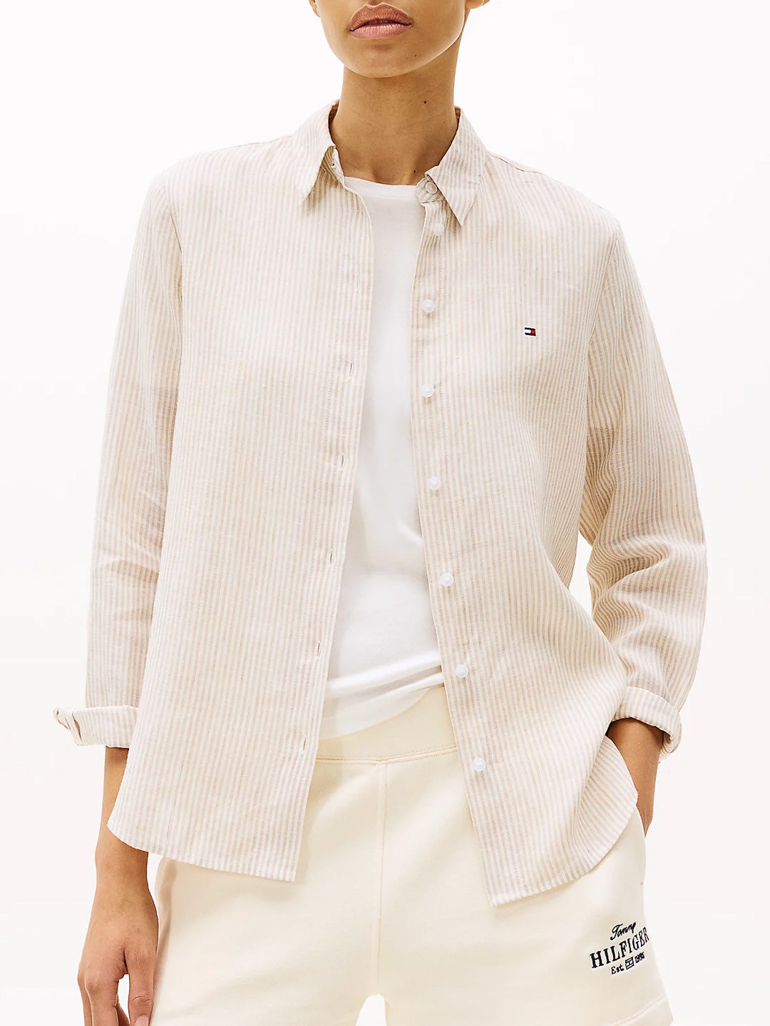 Camicia regular fit in lino - Tommy Hilfiger - shopTSa