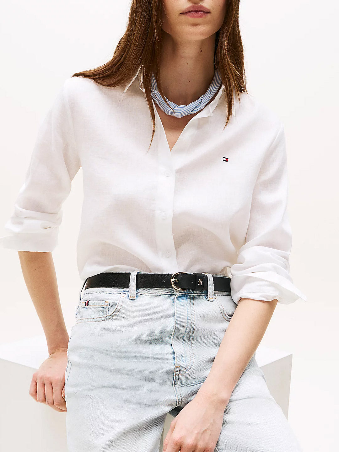 Camicia regular fit in lino - Tommy Hilfiger - shopTSa