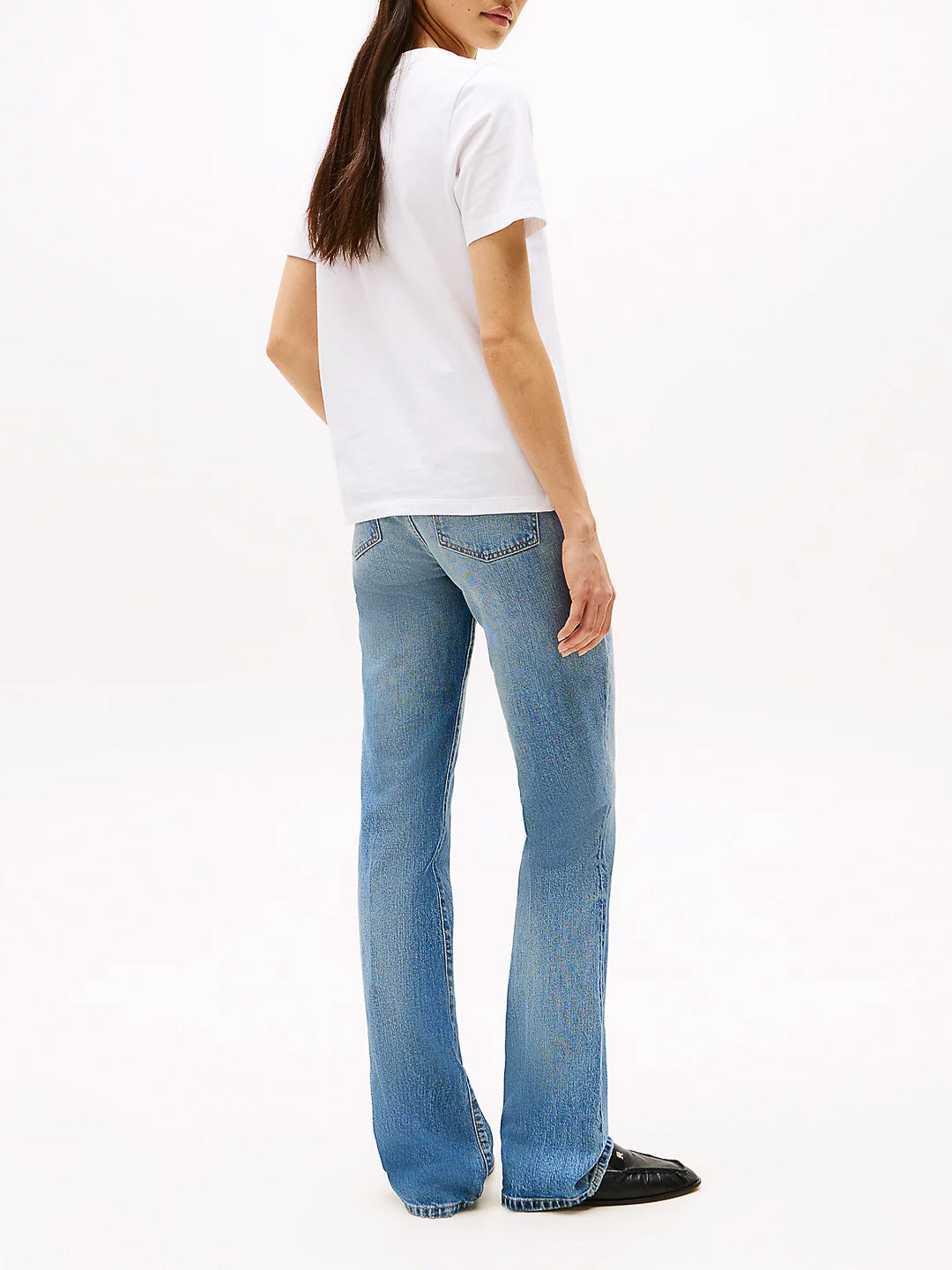 T-shirt bandierina ricamo a contrasto - Tommy Hilfiger - shopTSa