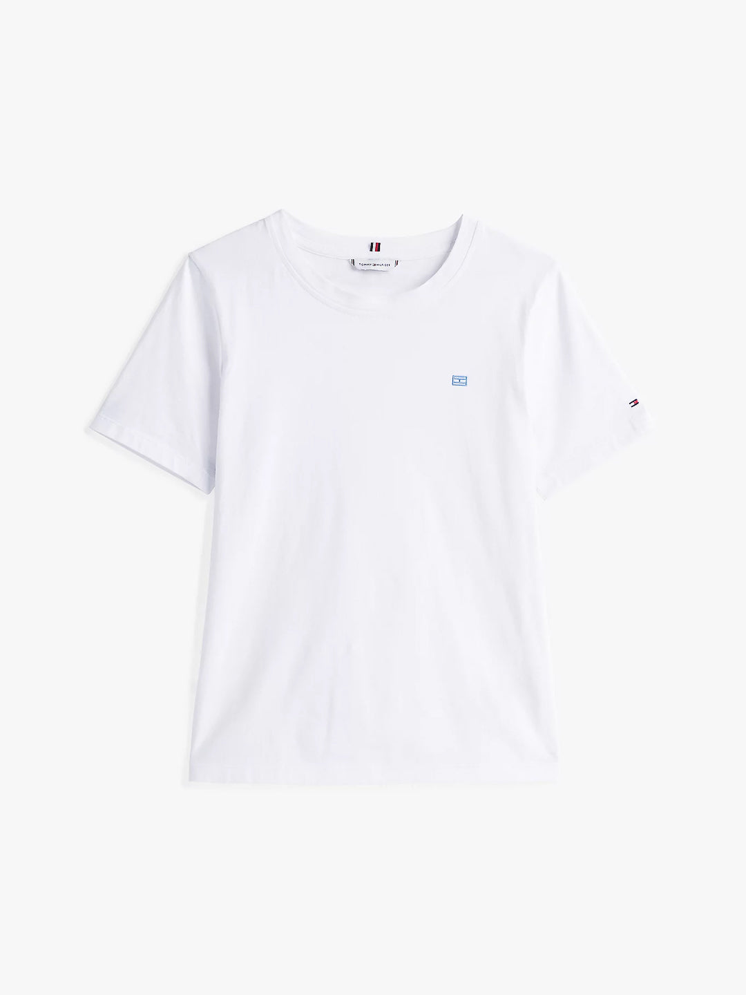 T-shirt bandierina ricamo a contrasto - Tommy Hilfiger - shopTSa