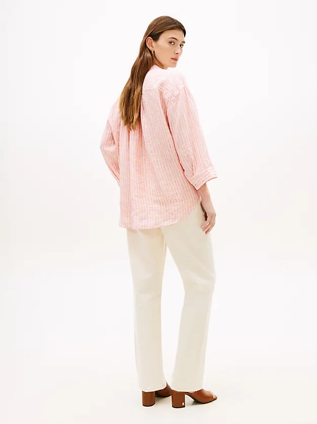 Camicia in lino collo coreana 48926 - Tommy Hilfiger - shopTSa