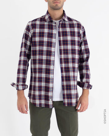 Blue checked shirt